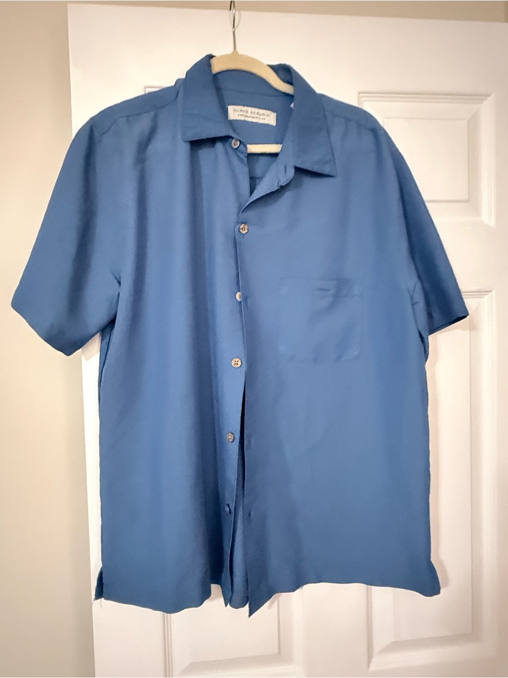 Island Republic Solid Blue Short-Sleeve Button-Down Shirt